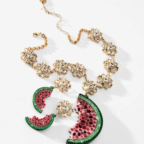 🔹️Betsey Johnson🔹️ BACKYARD WATERMELON PENDANT Necklace - Picture 4 of 4